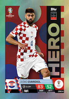 Josko Gvardiol Croatia Topps Match Attax EURO 2024 Hero #CRO4